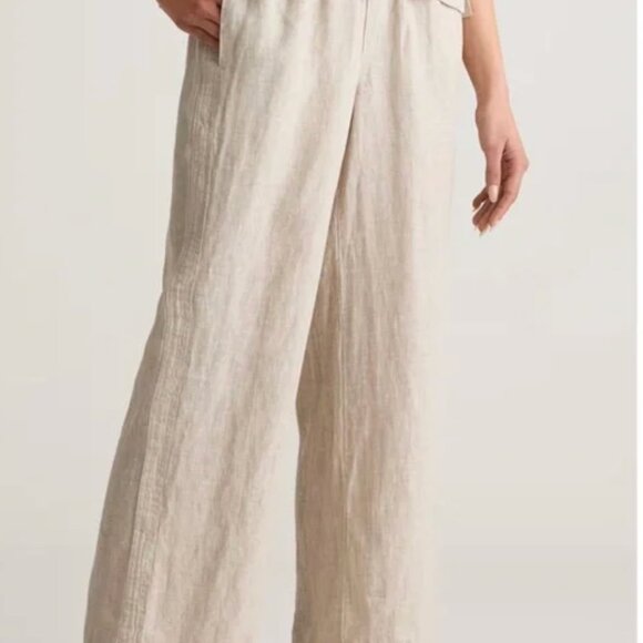 Quince 100% European Linen Wide Leg  Green Size:L - Picture 2 of 5